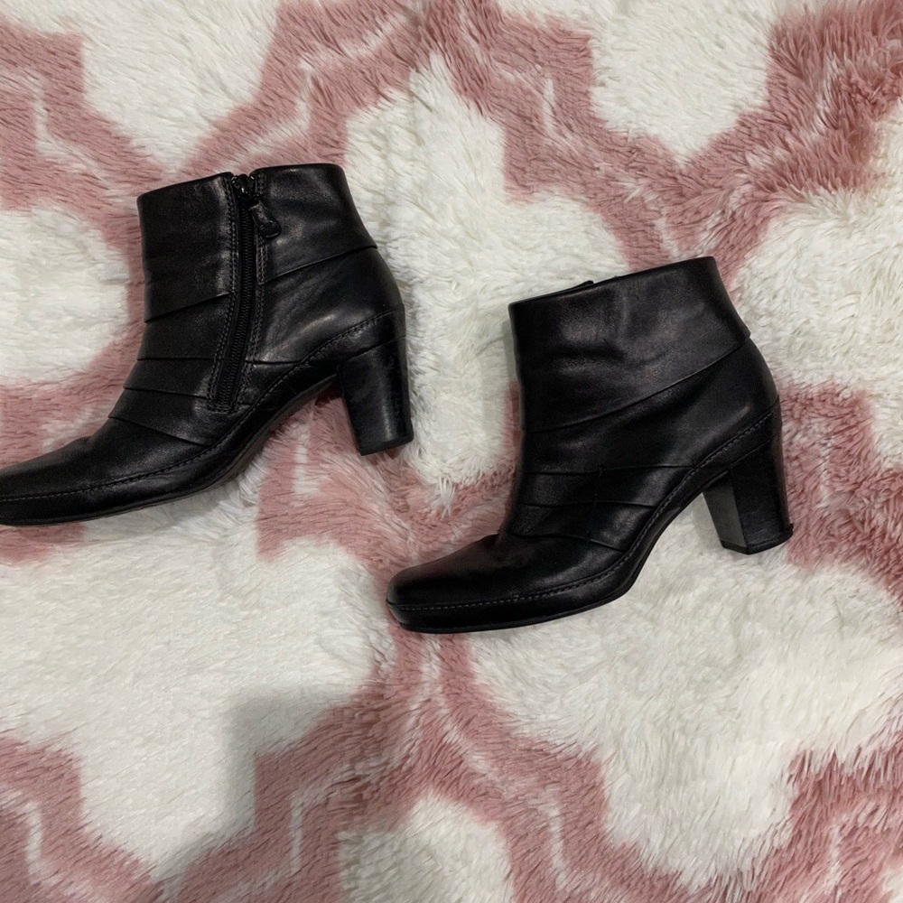 Clark’s black booties